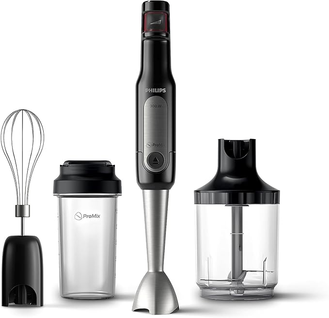 Philips ProMix Viva Collection Handblender 300W Blending Power SpeedTouch ProMix Technology Easy &amp Intuitive On-the-Go Tumbler Black (HR2627/91)