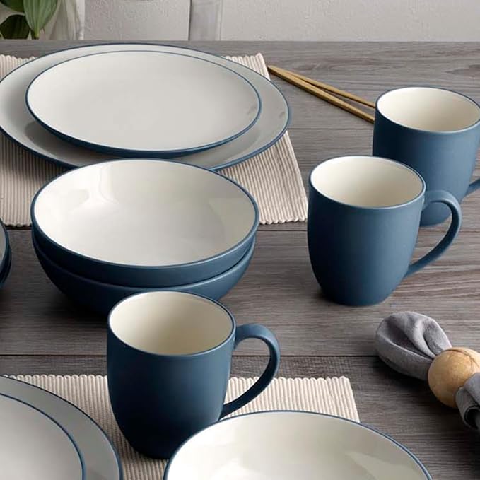 Noritake Colorwave Blue 16-Piece Coupe Set Service for 4 in Blue