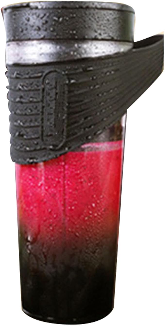 Portable Juicer Portable Blender with 6 Blades 460ml for GymTravelKitchen (Black)