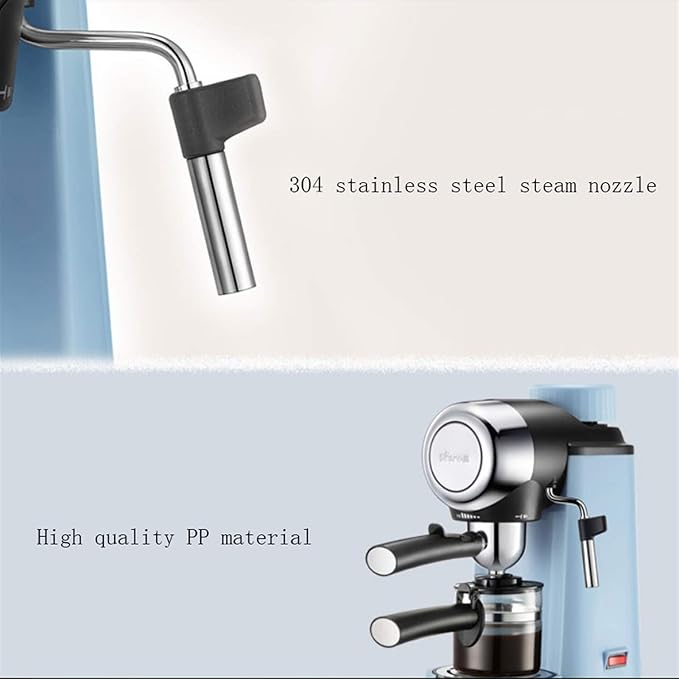 Fully Automatic Espresso Coffee Machine - Compact High Pressure Cappuccino Maker with Steam Foaming Device