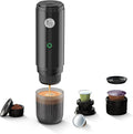 BENFUCHEN 3 in 1 Portable Electric Espresso Machine for Nespresso Capsule Travel Coffee Maker with Ground Coffee for Camping RV Hiking OfficeCar Coffee Maker Self-Heating with USB-C (Black)