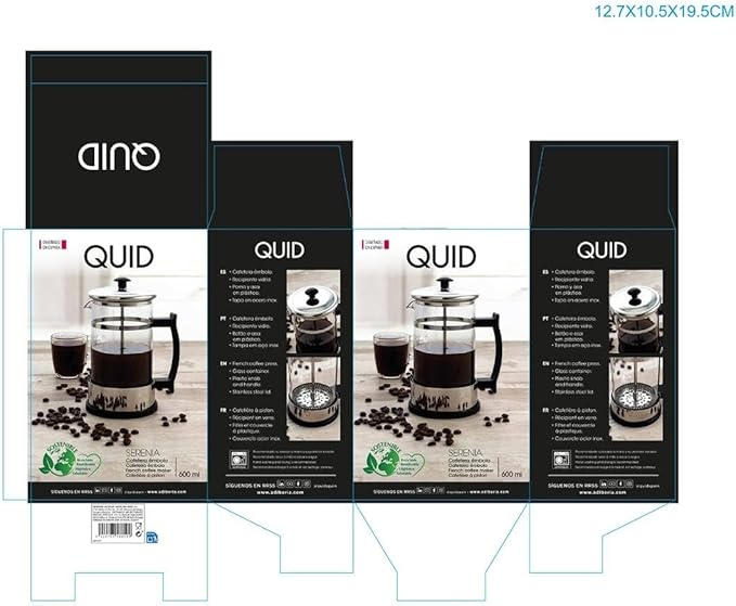 QUID Seennia QD Stainless Steel 600 ml Coffee Maker Unique Standard