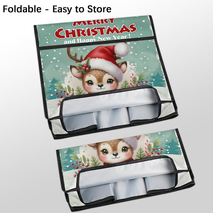 cfpolar Kitchen Aid Mixer Cover Compatible with 6-8 Quarts Holly Animal Elk Christmas Stand Mixer Cover Kitchen Aid Mixers Accessories Appliance Organizer Bag Dust Covers with Zipper Pocket