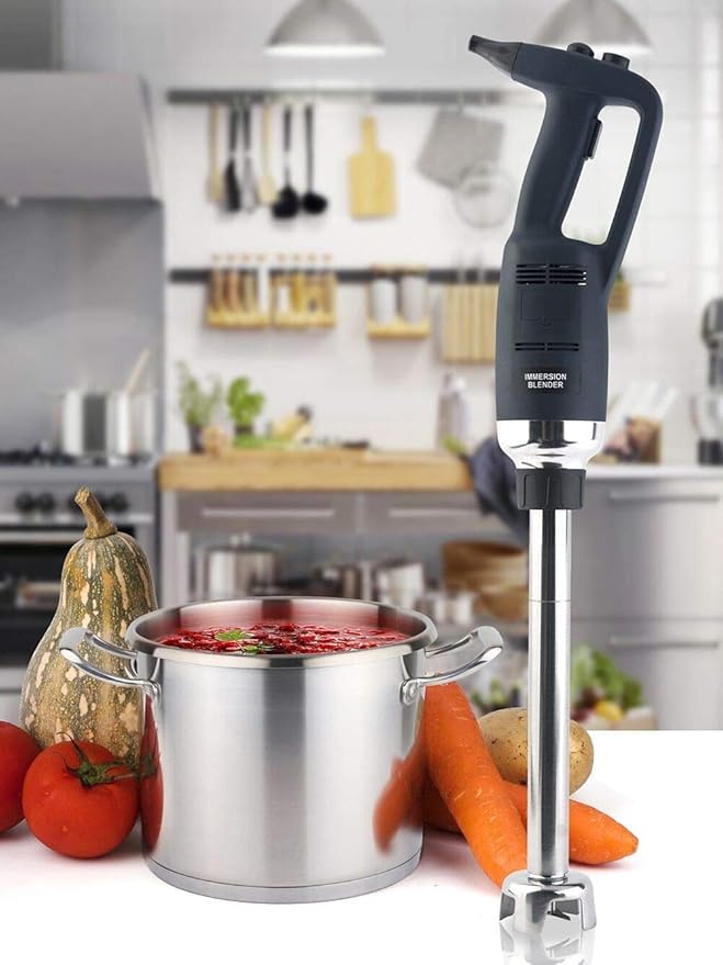 Heavy Duty 22 Inch Commercial Immersion Hand Blender Electric Handheld Stick Blender Speed control Blenders with Detachable Shaft Professional 500W Power 55 Gallon for Kitchen Home Use
