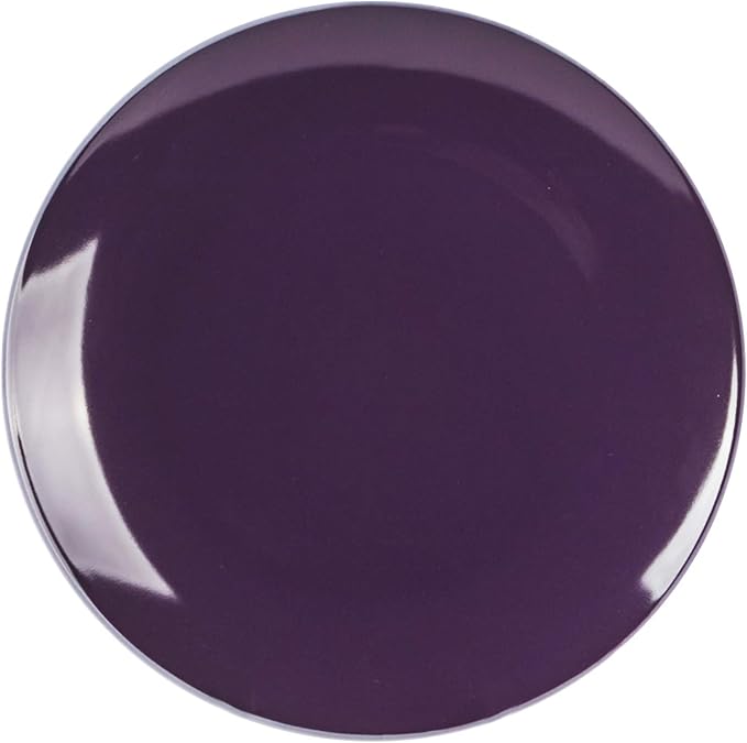 Stoneware Coupe Shape Dinner Plate - 10.5 inch - Set of 6 Violet