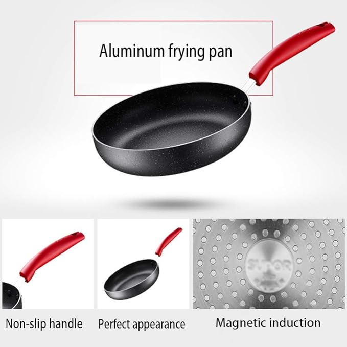 Cookware Set 3 Pieces Nonstick Pots And Pans Induction Saucepan Chemical-Free Kitchen Sets With Stay-Cool Handle Frying Pan Stir Fry PanStock Pot Saute Pans