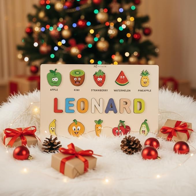 Personalized Name Puzzle for Toddlers 1-3 Customized Baby Girl Gift Custom Baby Boy Gift Wooden Name Puzzle for Kids Custom Baby Stuff Baby Nursery Room Decor - Set 4