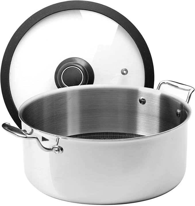 Black Cube CeramicQR Cookware - Made in France 7-Piece Quick Release Nonstick Set for Induction Cooktops - 11-Inch Fry Pan Sauté Pan &amp Stockpot 8-Inch Saucepan with Lids - Ceramic Cookware Set
