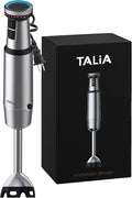 TALIA Immersion Hand Blender with Gift Box Stainless Steel Stick Blender Variable Speed &amp Turbo Dishwasher-Safe Anti-Splash for Smoothies Soups Baby Food Puree &amp Shakes