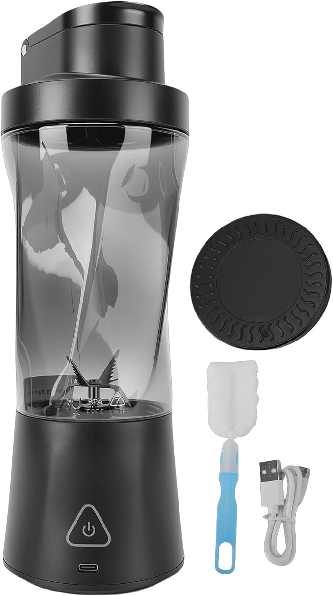 Portable Juicer Cup 22000 RPM High Power Blender with Type C Charging BPA Free Tritan Self Function Lightweight for Home Office Travel and Camping Dishwasher Safe