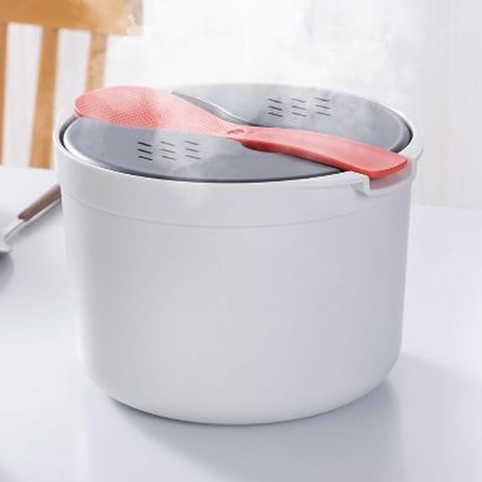 Microwave Rice Cooker Steamer Microwave Rice Steamer Portable Microwave Vegetables Cooker for Rice and Vegetables