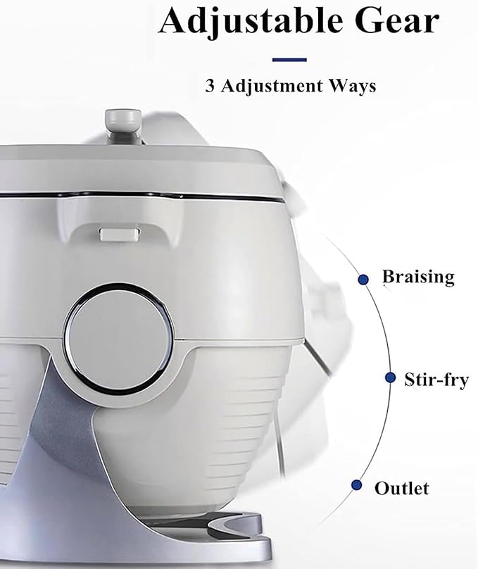 Automatic Cooking Machine Auto Cooking Wok Fried Rice Machine Microcomputer Control Touch Screen 6L Pot Volume Self-Cleaning Mode for Stir FryingStewingCooking