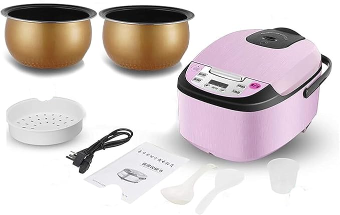 Rice Cooker Household Non-Stick Double-Bulb Rice Cooker 24-Hour Appointment and Automatic Heat Preservation for 2-4 People (B) (A)