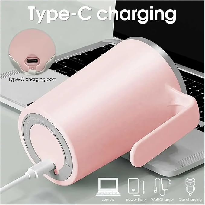 350ml Automatic Stirring Mug - Electric Coffee &amp Milk Mixing Cup With Magnetic Blender For Effortless Beverage Preparation