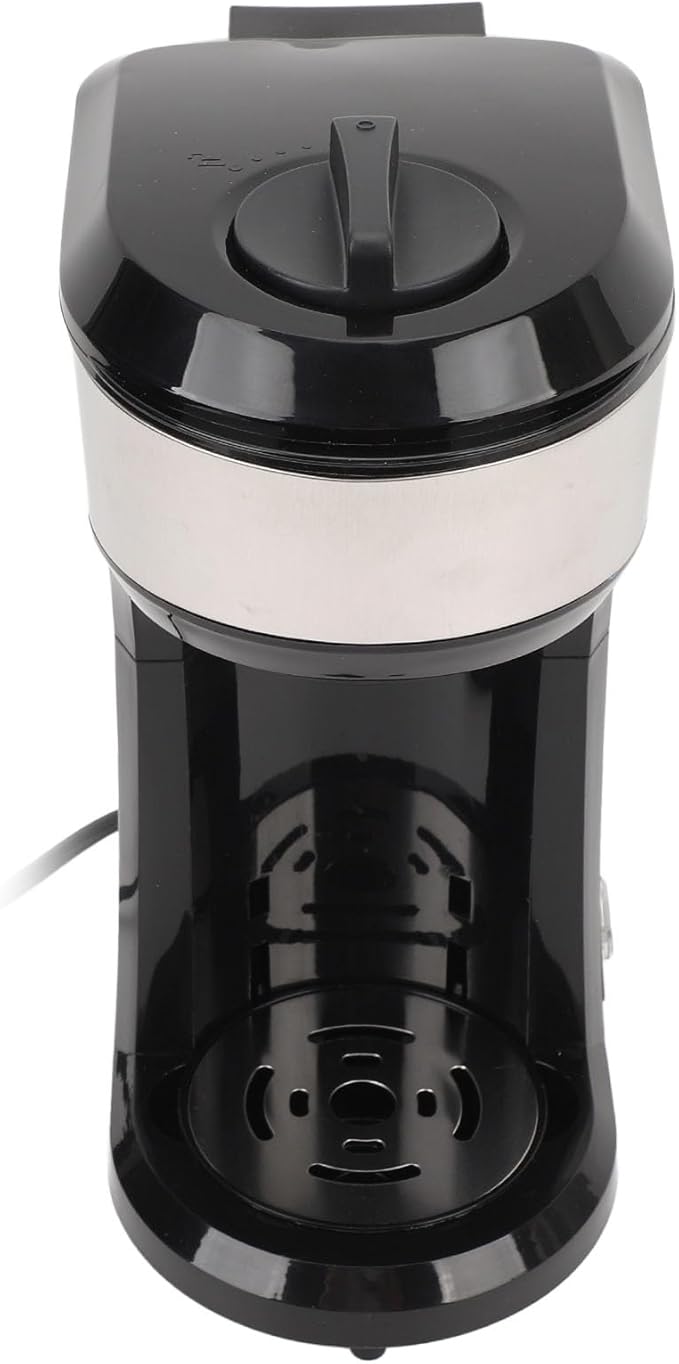 HEEPDD 2 in 1 Capsule Coffee Maker Stainless Steel Panel 800W Accurate Temperature Control Capsule Coffee Maker Personal Single Serve Drip Coffee Machine for Home Travel
