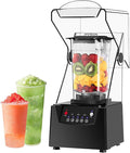 Professional Commercial Blender With Shield Quiet Sound Enclosure 2200W Industries Strong and Quiet Professional-Grade Power 2L Container Perfect for Kitchen Fruits Shakes Smoothies and Drinks