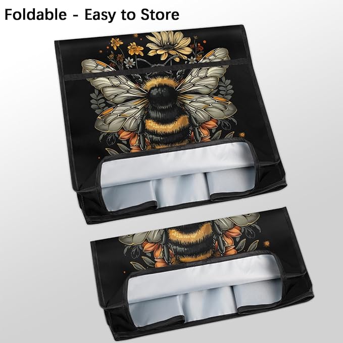 cfpolar Kitchen Aid Mixer Cover Compatible with 6-8 Quarts Vintage Bee Flower Stand Mixer Cover Kitchen Aid Mixers Accessories Appliance Organizer Bag Dust Covers with Zipper Pocket