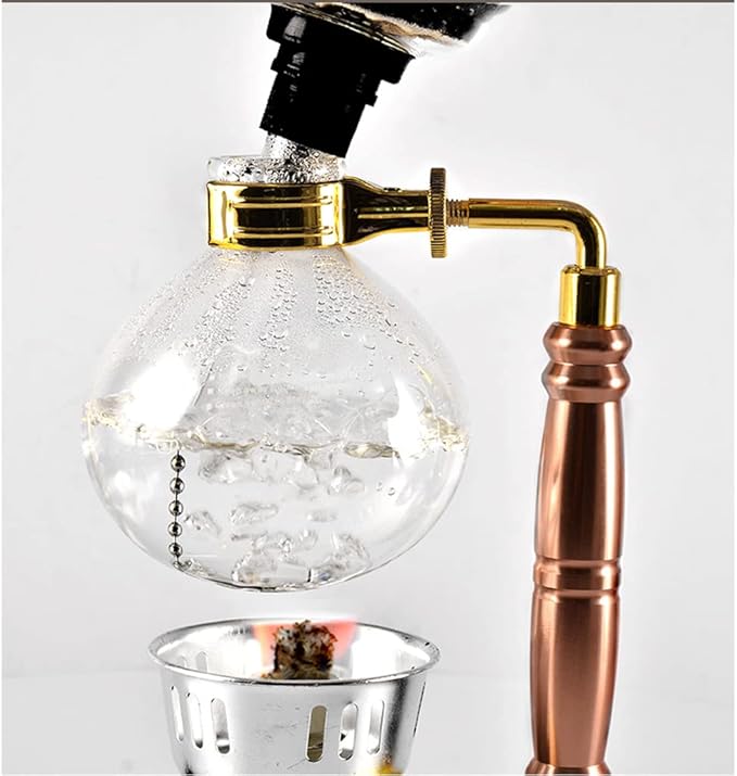 JITEM Cafetera Syphon Coffee Maker Japanese Style Vacuum Glass Siphon Pot Percolators 3-5 Cups Glass Tabletop Siphon Coffee Maker for Coffee or Tea