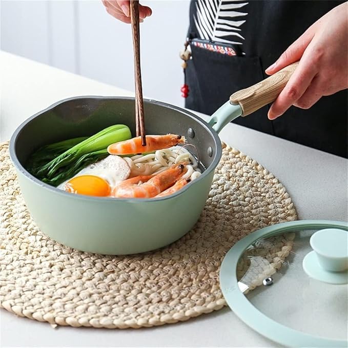 Pots and Pans Set 2 Pcs Cookware Set Wok with Glass Lid Frying Pan Aluminum Alloy Non-Stick Cooking Pot Set Kitchen Kitchen Cooking Set