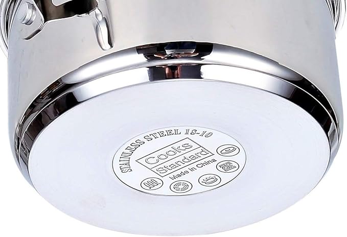 Cooks Standard Kitchen Cookware Sets Stainless Steel Professional Pots and Pans Include Saucepan Sauté Pan Stockpot with Lids 8-Piece Silver