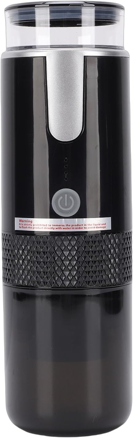 Keenso Portable Coffee Maker USB Rechargeable Stainless Steel Mini Coffee Machine for Travel Camping 6oz Cup Capacity