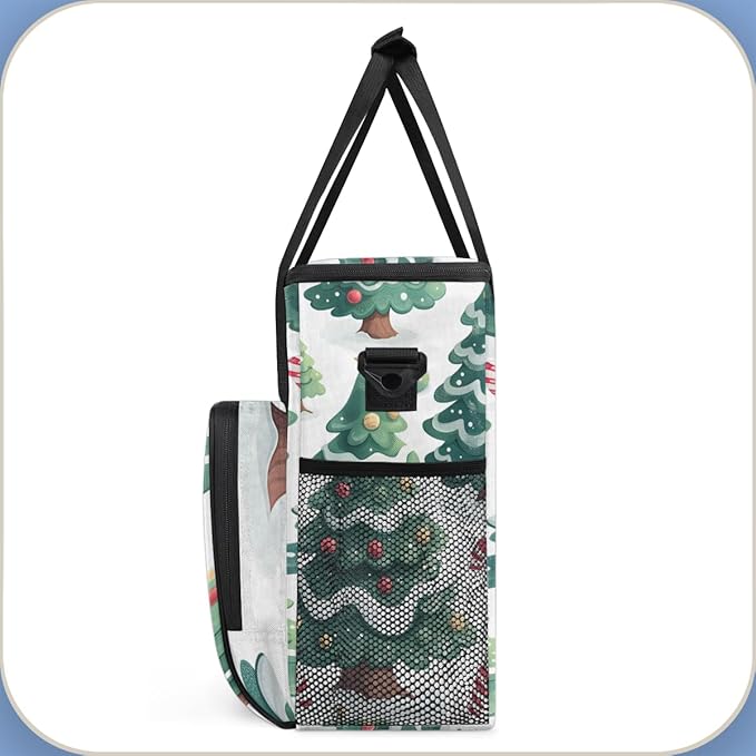 Bright Tree Xmas Coffee Maker Carrying Bag Portable Travel Storage Tote Bag Compatible with K-Mini or K-Mini Plus Single Serve Coffee Brewer Carrying Case with Multiple Pockets &amp Shoulder Strap