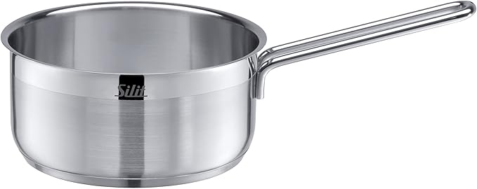 WMF Pot Set 4-Piece Achat Pouring Rim Glass Lid Stainless Steel Polished Suitable for Induction Hobs Dishwasher-Safe