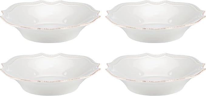 Lenox 895713 French Perle Bead Pasta Bowls Set Of 4