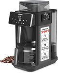 Gourmia 10 Cup Grind &amp Brew Coffee Maker - Built-In Burr Grinder 3 Brew Strengths Programmable Digital Display Pause &amp Serve Keep Warm Auto Shut Off Black