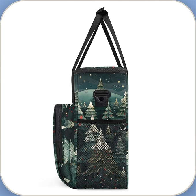 Graffiti Tree Coffee Maker Carrying Bag Xmas Tree Travel Storage Bag Compatible with K-Mini or K-Mini Plus Single Serve Coffee Brewer Carrying Case with Multiple Pockets &amp Shoulder Strap