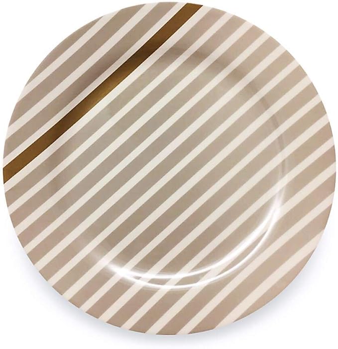 Bowla 12-Piece Melamine Dinnerware Set - Service for 4 (Moden Strip I)