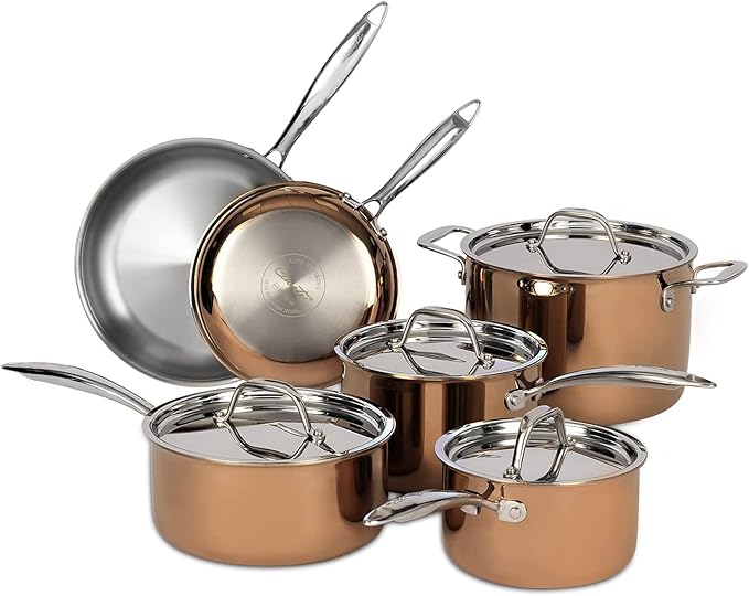 Stainless Steel Cookware Set 11pc &amp 10 pc