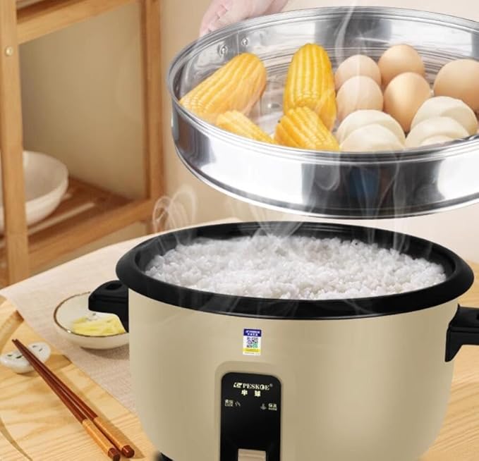 Large Rice Cooker with Steamer (8L-45L) Canteen Commercial Hotel Home Old-fashioned Large Capacity Rice Cooker 8-60 PeopleUS/EU Used(45L)