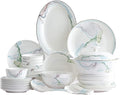 Dinnerware Sets Dish Set56 Pieces Bone China Simple Nordic Style Dinner Set China Phnom Penh Tableware Set Dishes Bowls and Plates for 6-10 People