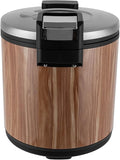 Electric Rice Warmer 100 Cups Commercial Food Warmer w/Rice Spoon and Hinged Cover Heavy Duty 23L/6Gal Cooked Rice Warmer for Restaurant Catering Party