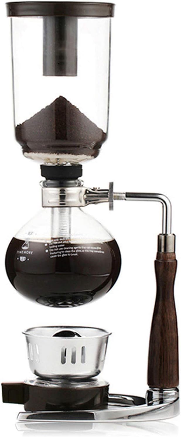 Syphon/Vacuum Glass Coffee MakerHand Siphon Coffee Maker PotCoffee Glass Syphon Siphon Vacuum Coffee Maker 3-5 CupHigh Temperature Resistant Glass5