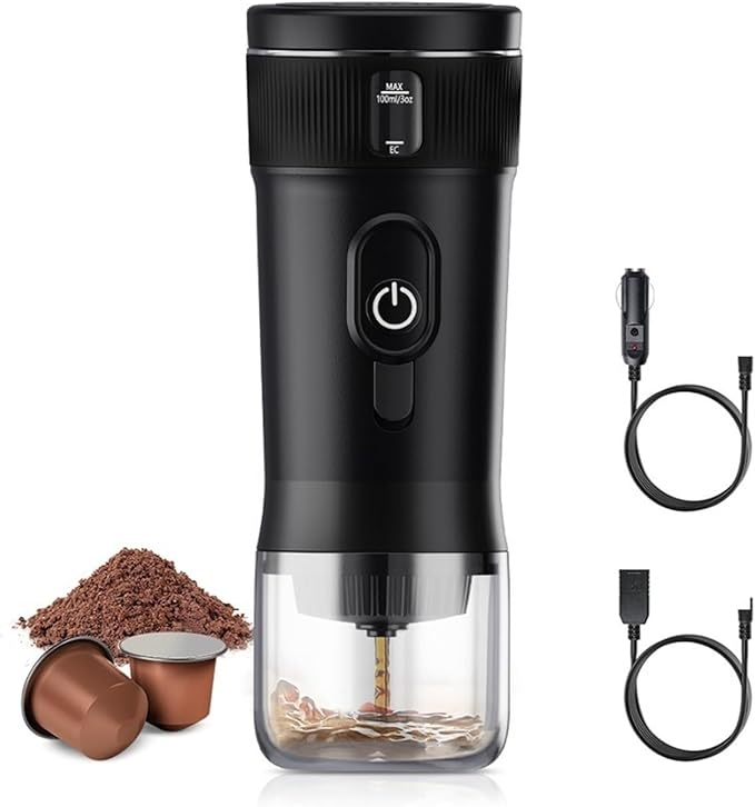 Portable Coffee Machine Portable Coffee Maker Small Espresso Machine 12V Travel Coffee Maker For Car Outdoor Camping Backpacker Lightweightfor Outdoor Travel Picnic