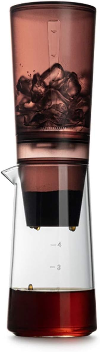 Liudan Coffee Maker Household Ice Cream Drop Coffee Pot Drop Coffee Machine Manual Cold Beer Cold Beer Pot Glassware Black/Red/White Coffee Pot Coffee Press (Color : Red)