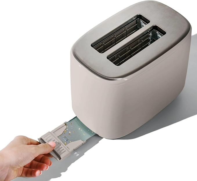 Smart Kitchen Toaster with Touch Interface and Preset Modes Advanced Two-Slice Toaster with Wide Slots and 7 Browning Levels (Porcini Taupe)
