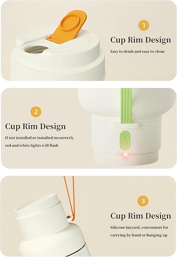 Personal Blender for Smoothies - 40w Mixer Blender with 850ml Capacity 12-Leaf Stainless Steel Blade Dual Lids Type-C Charging and Auto-Cleaning green