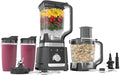 Niinja Deluxe Kitchen System 1600 Peak Watt Blender &amp Food Processor Combo 88 oz Pitcher 9 Cup Bowl 7 Auto-IQ Programs
