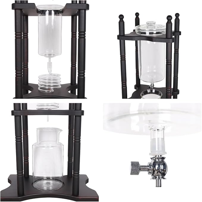 Cold Brew Tower 2L Ice Dripper Coffee Maker Manual Cold Brew Coffee Dripper for Cafes Bars Clubs &amp Parties 25 Cups