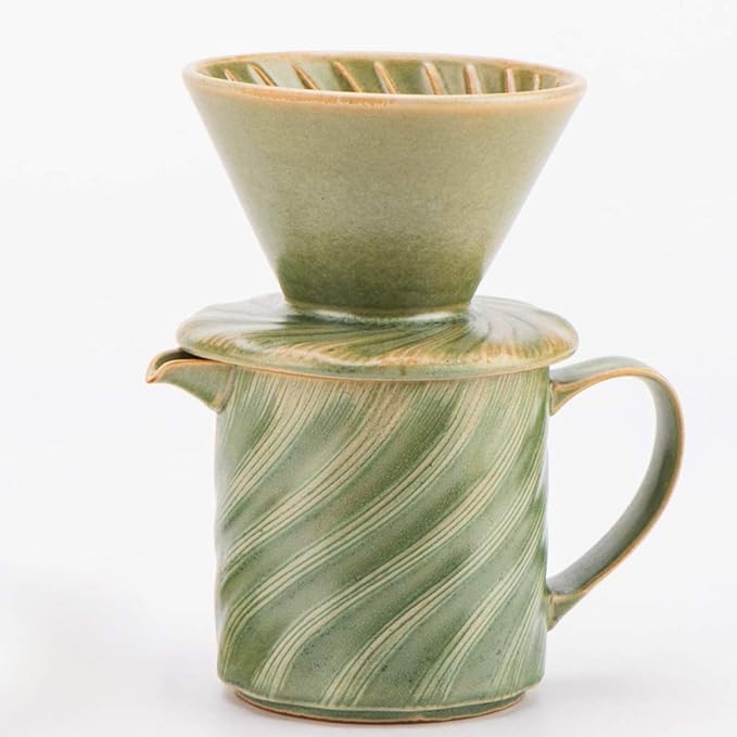 Pour Over Coffee Maker Dripper and Coffee Mug Brew Set Bone China