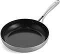 Blue Diamond HD Stainless Steel Clad Pro 8 Frypan Skillet Diamond Infused Ceramic Nonstick PFAS and PFOA-Free Dishwasher Safe Oven and Broiler Safe Durable Even Heating Silver