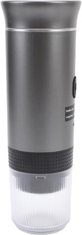Dpofirs Portable Espresso maker Travel Electric Espresso Machine with USB C Compatible with Ground Coffee Capsule Car Self Heating Coffee Maker for RV Hiking Home (Gray)