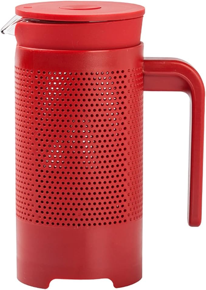 Coffee Maker Coffee Pot Espresso Mocha Machine 350ml French Press Large Capacity Glass Insulated Coffee Press Core Drink Tool for BaristaRed