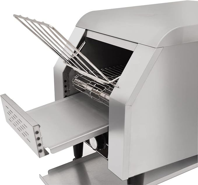 KWS CT-150 Commercial 1300W Electric Stainless Steel Conveyor Toaster for Restaurant and Home Use