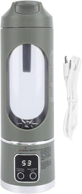 450ML Portable Juicer Cup - USB Rechargeable Travel Blender with 12 Blades &amp 3 Speeds - Smoothies &amp Fruit Juices for Home Office and Outdoors (Green)