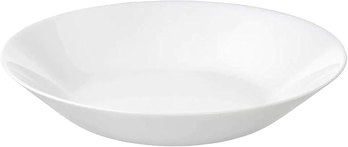 IKEA 6-Piece Tempered Opal Glass Dinnerware Plates/Bowls White (Deep Plate white20 cm)