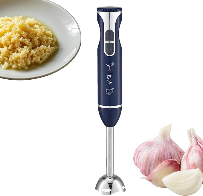 Hand Blender - 1000W Handheld Kitchen Wand Cordless Egg Beater Durable Multi Speed Appliance | Kitchen Hand Mixer for Baking babys Food Jams Puree Meat Cream Camping Tomato Sauce Mayonnaise Fruits